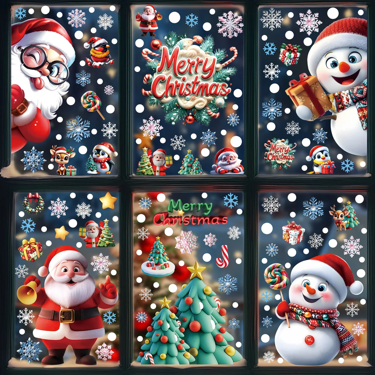 2025 Christmas Static Window C – обзор и цена Snowflake Window Decal