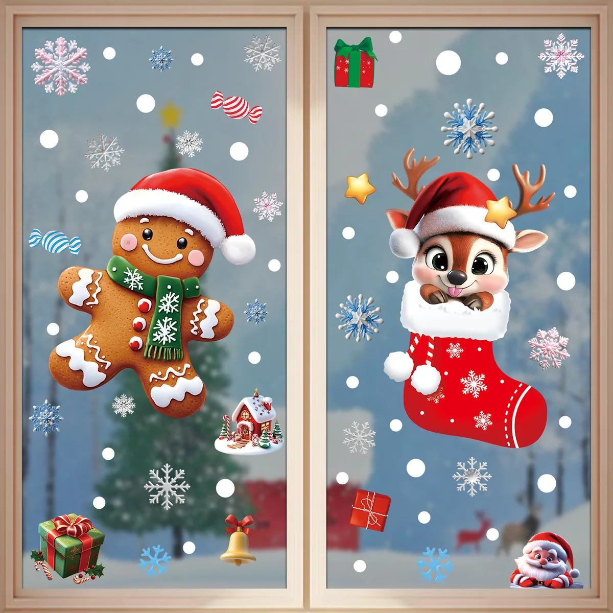 2025 Christmas Static Window C – обзор и цена Snowflake Window Decal
