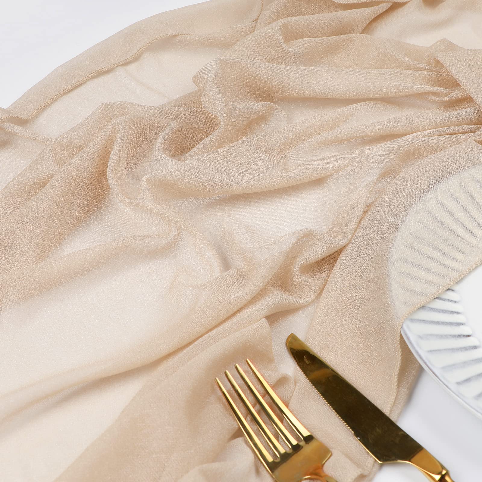 Beige Table Runner Chiffon Tab – обзор и цена Christmas Table Runner