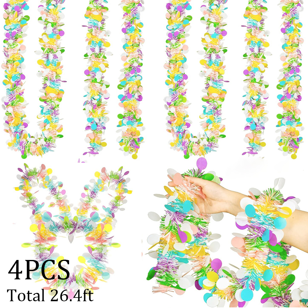 4pc Easter Tinsel Garlands Col – обзор и цена Tinsel Garland Decoration