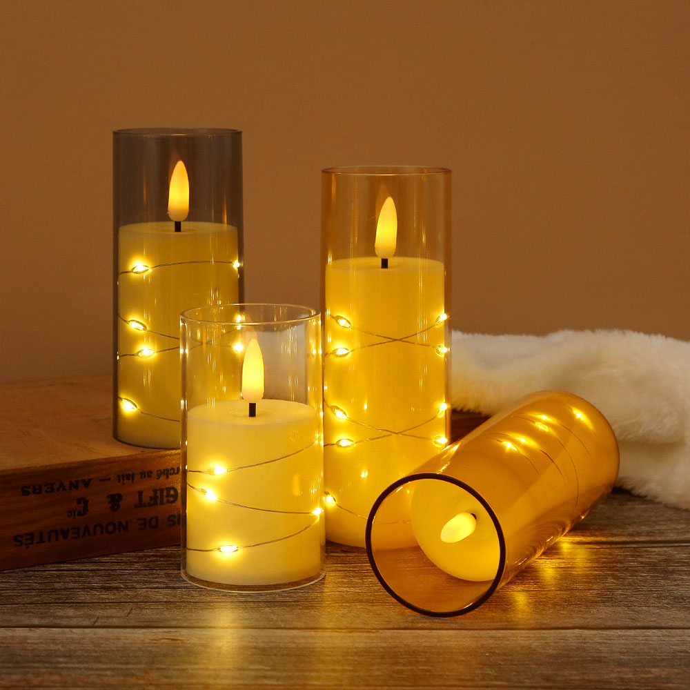 3pcs/set LED Copper Wire Flame – обзор и цена Holiday Candle Set