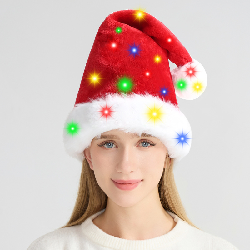 Christmas hat LED light plush  – обзор и цена Santa Hat Plush