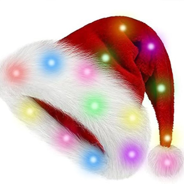 Christmas hat LED light plush  – обзор и цена Santa Hat Plush