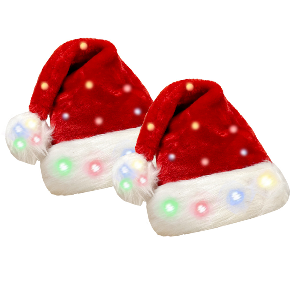 Christmas hat LED light plush  – обзор и цена Santa Hat Plush
