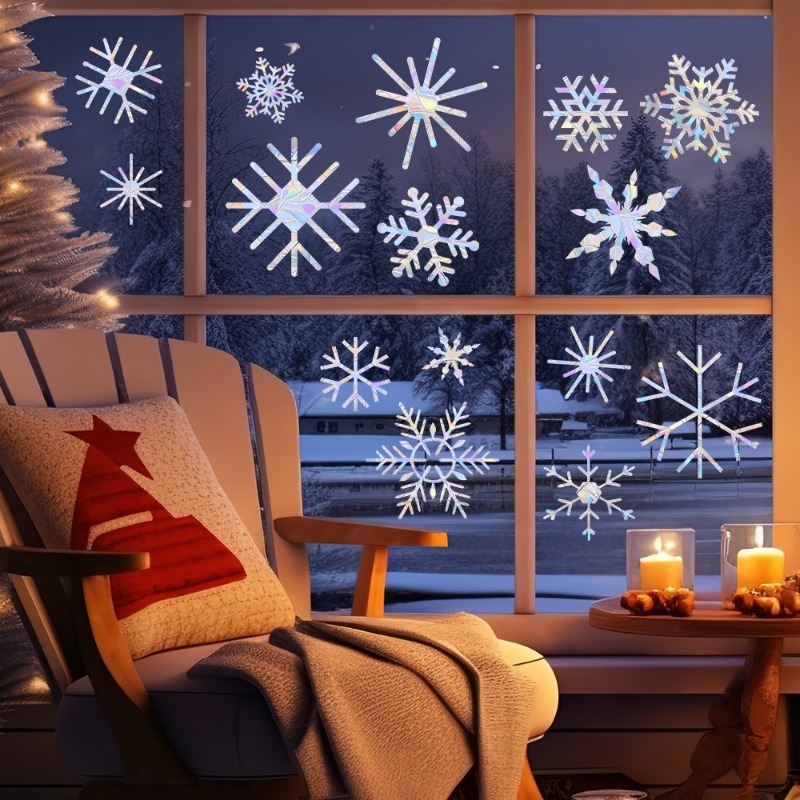 Xmas Snowflake Pattern Rainbow – обзор и цена Snowflake Window Decal